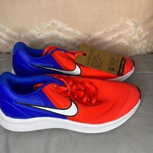 Red and Blue Nike Running shoes